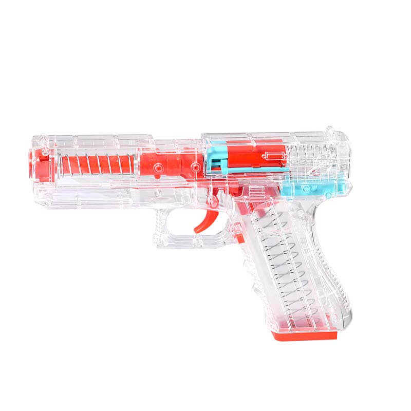 Transparent Dart Blaster Toy Gun with Ejecting Shells