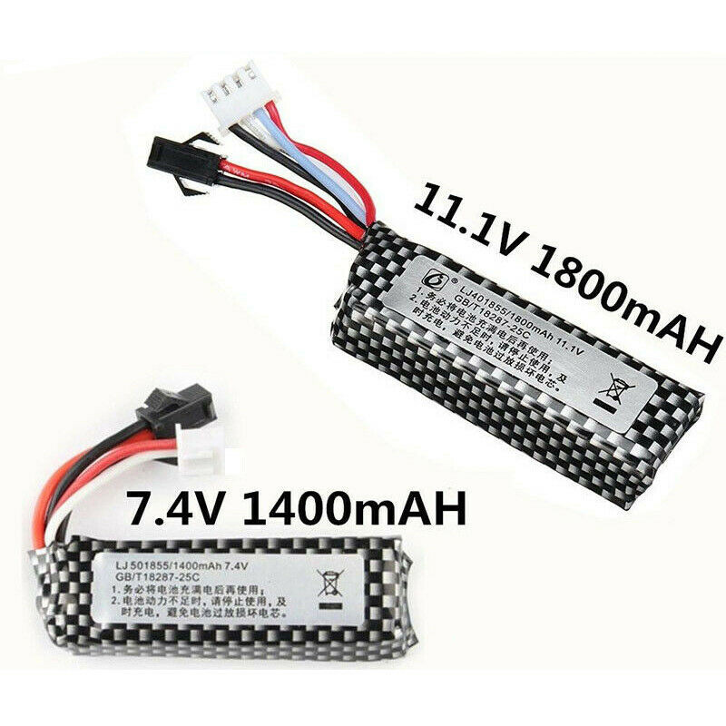 7.4V 1400mAh / 11.1V 1800mAh Lipo Battery