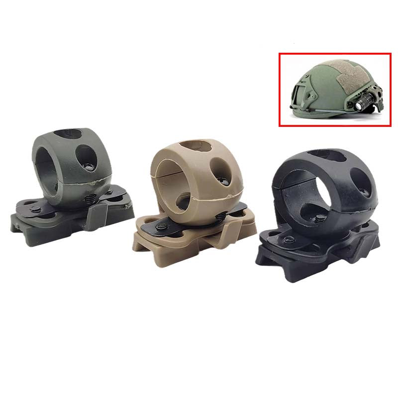 Helmet Flashlight Mount Clamp Torch Bracket For MICH/IBH/FAST